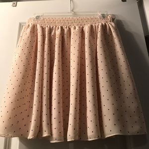 American apparel cream elastic skirt