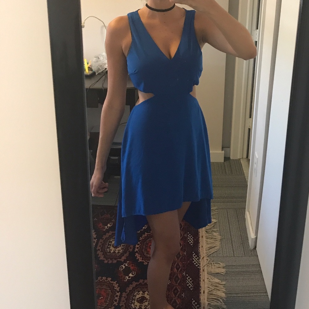 Blue High Low Dress