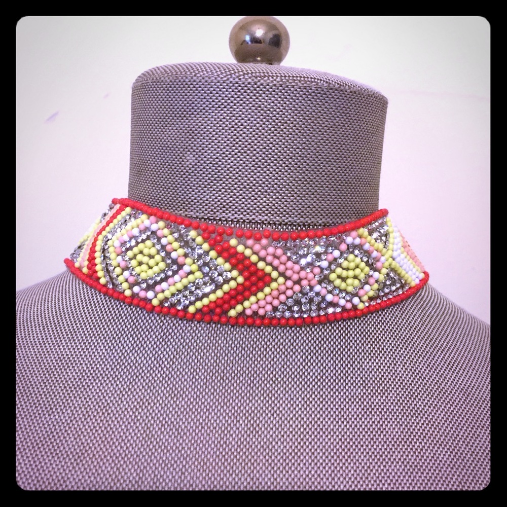 Beaded choker necklace free people Anthropologie