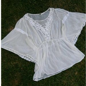 Free People Bohemian Flowy Blouse