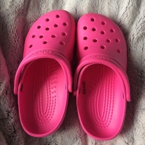 pink crocs