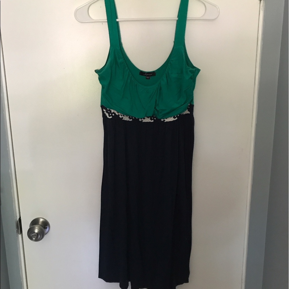 Navy/green summer dress