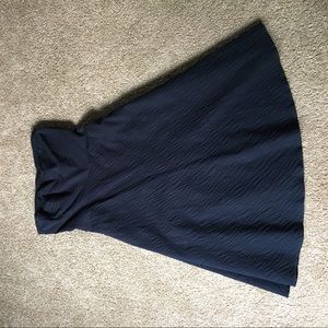 J. Crew factory cotton navy strapless dress