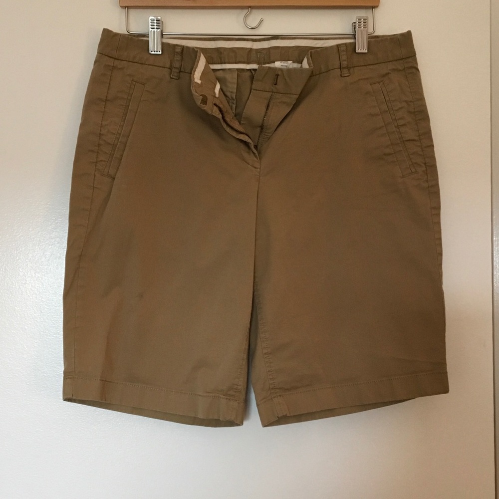 J. Crew Stretch Khaki Shorts Size 12