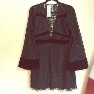 Beautiful Lace and Velvet Cocktail Dress