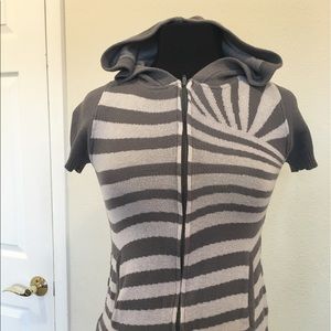 Volcom Women's Hoodie Zip Up Short Sleeve Jacket