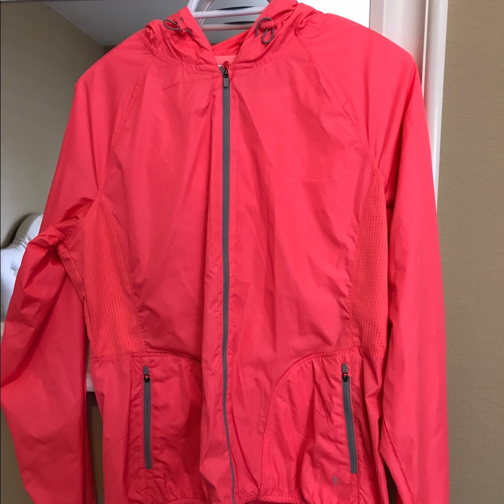 Hot pink wind breaker