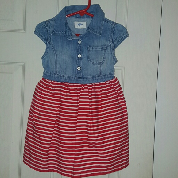 OLD NAVY TODDLER GIRL DENIM-TOP DRESS SIZE 3T - Picture 1 of 4