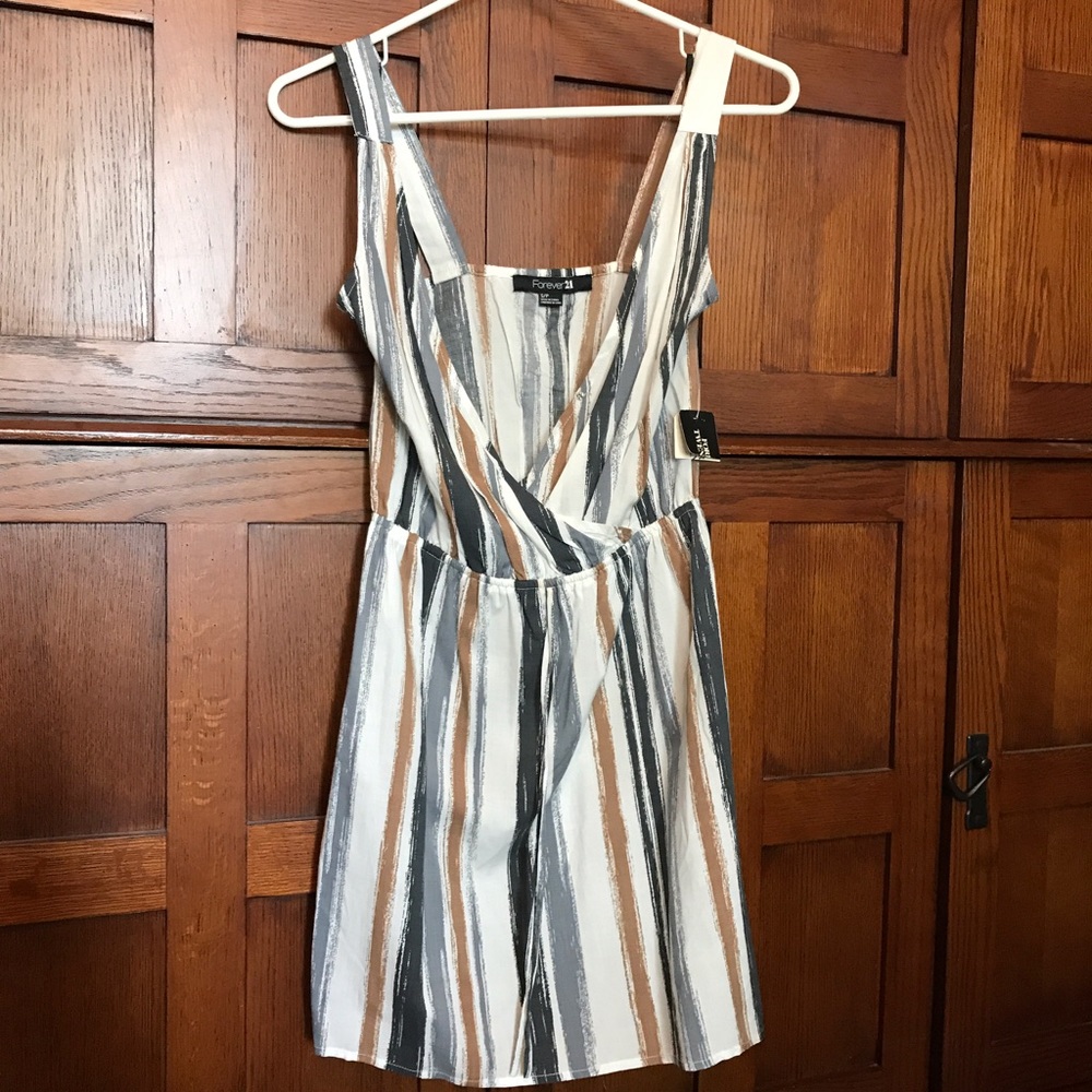 [Forever 21] striped casual mini dress