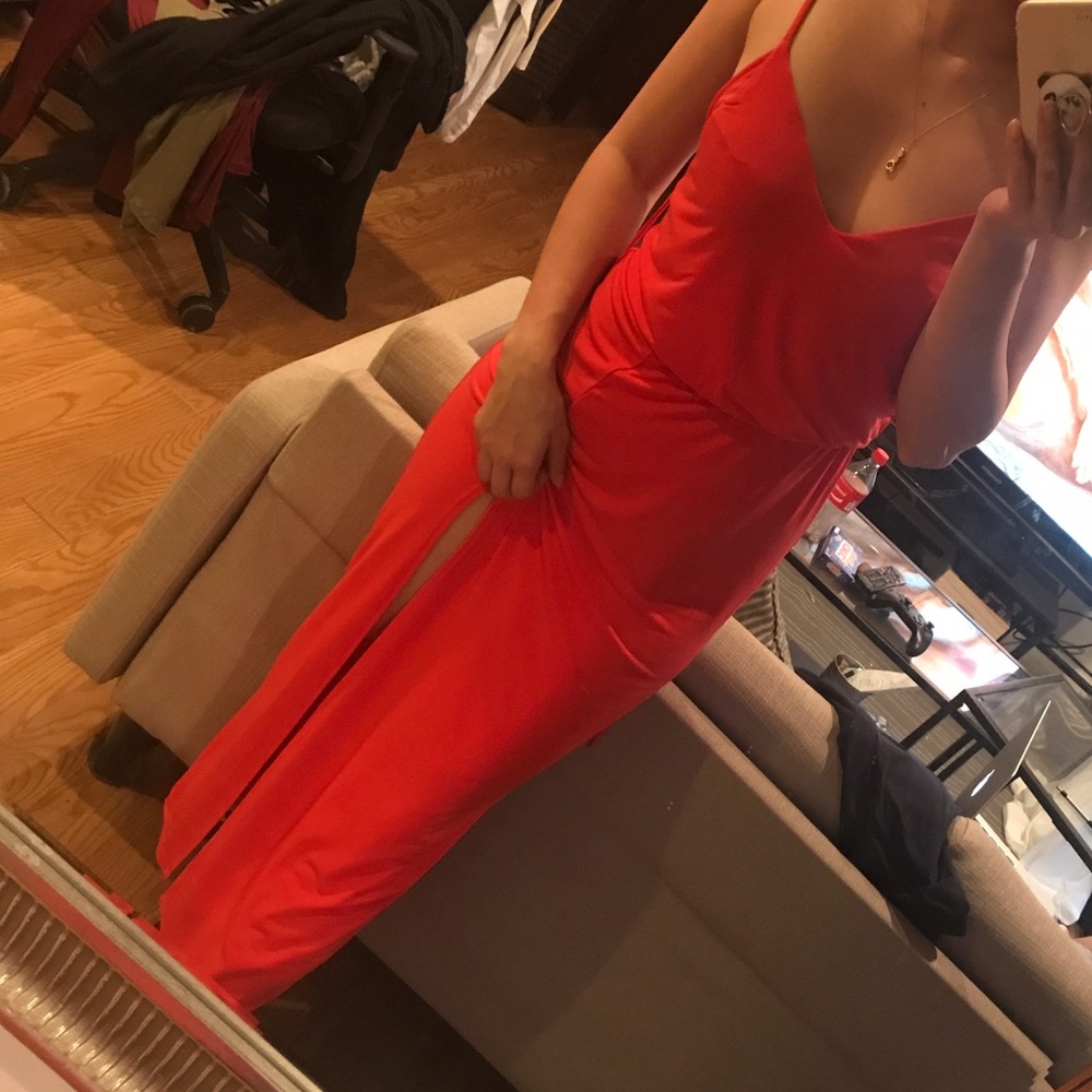 Red-orange dress