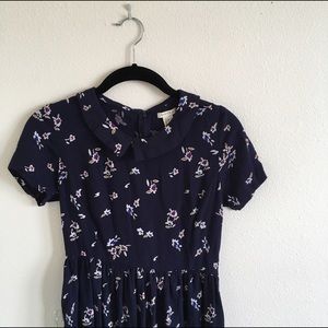Navy Floral Dress