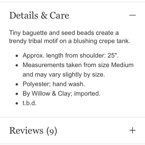 Willow & Clay Tribal Beaded Tank - Picture 8 of 8