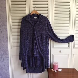 Slinky Coldwater Creek Violet Rose Skirt Suit