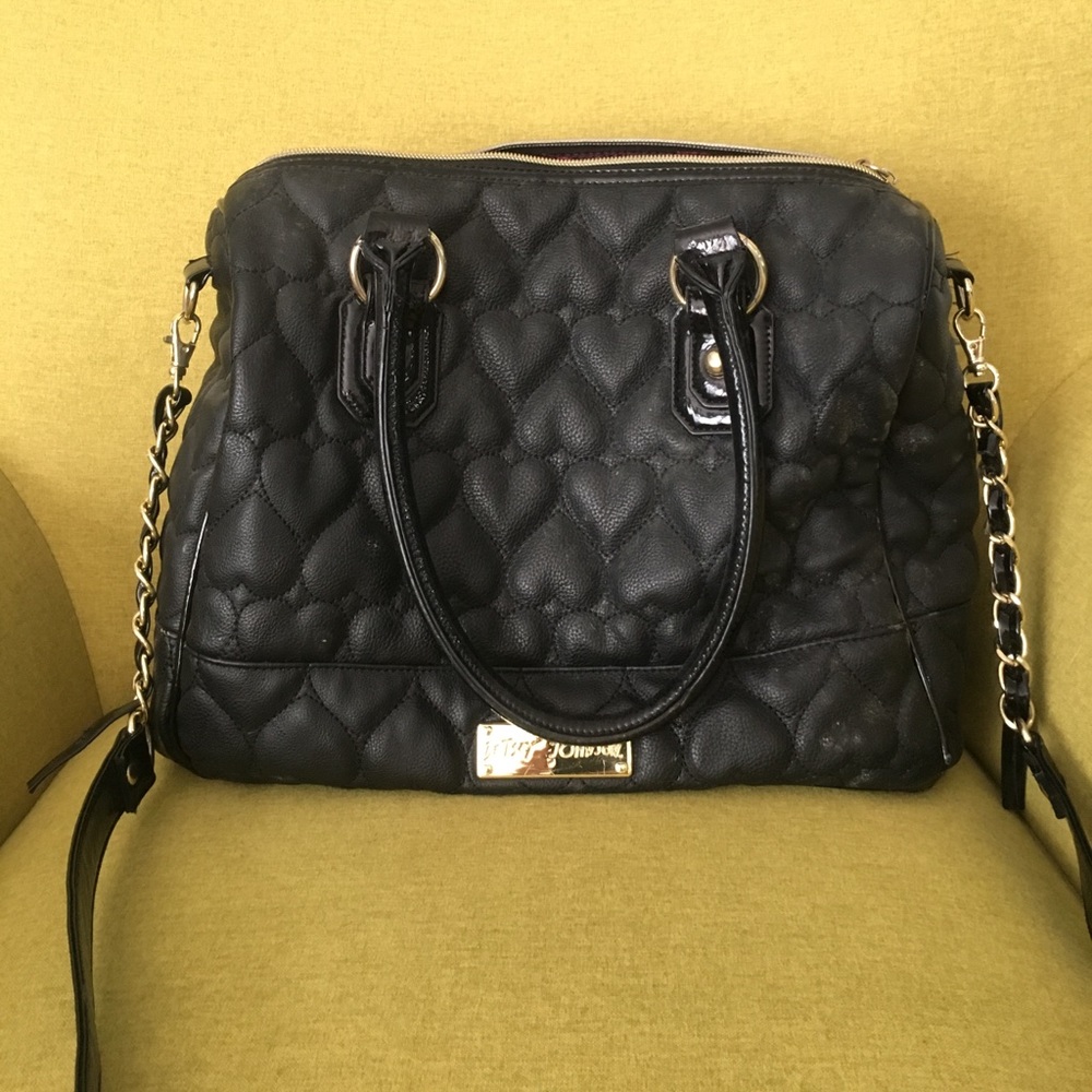 Betsey Johnson Black Heart Satchel