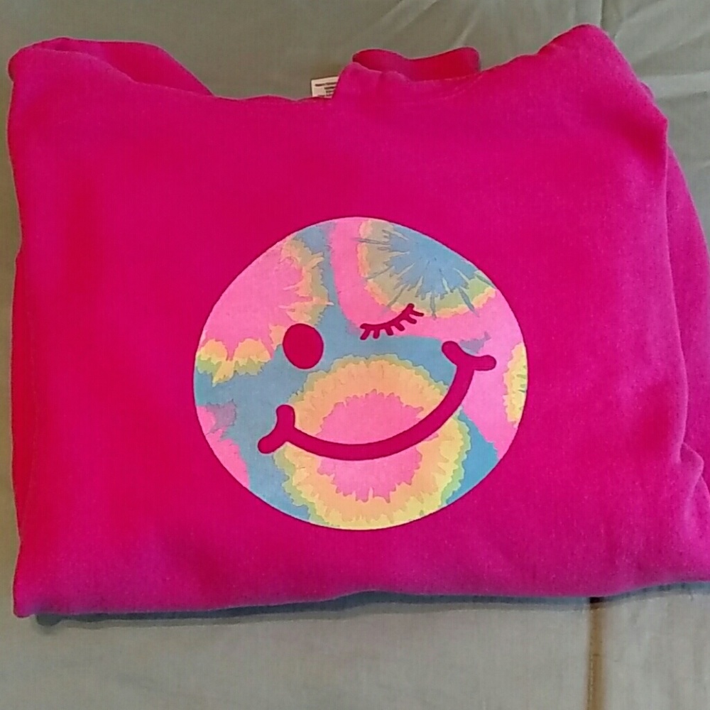 Pink hooded sweatshirt