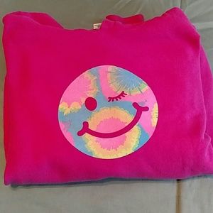 Pink hooded sweatshirt