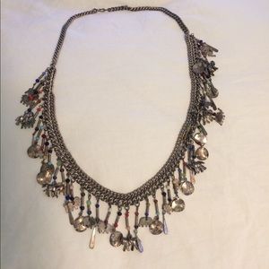 Vintage chain belt with animal charms & beads