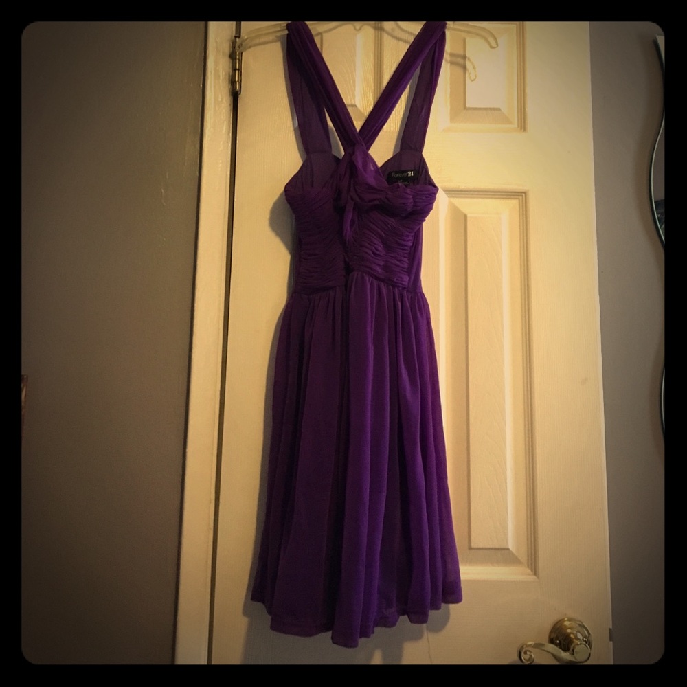 Forever 21 small purple crisscross dress 👗