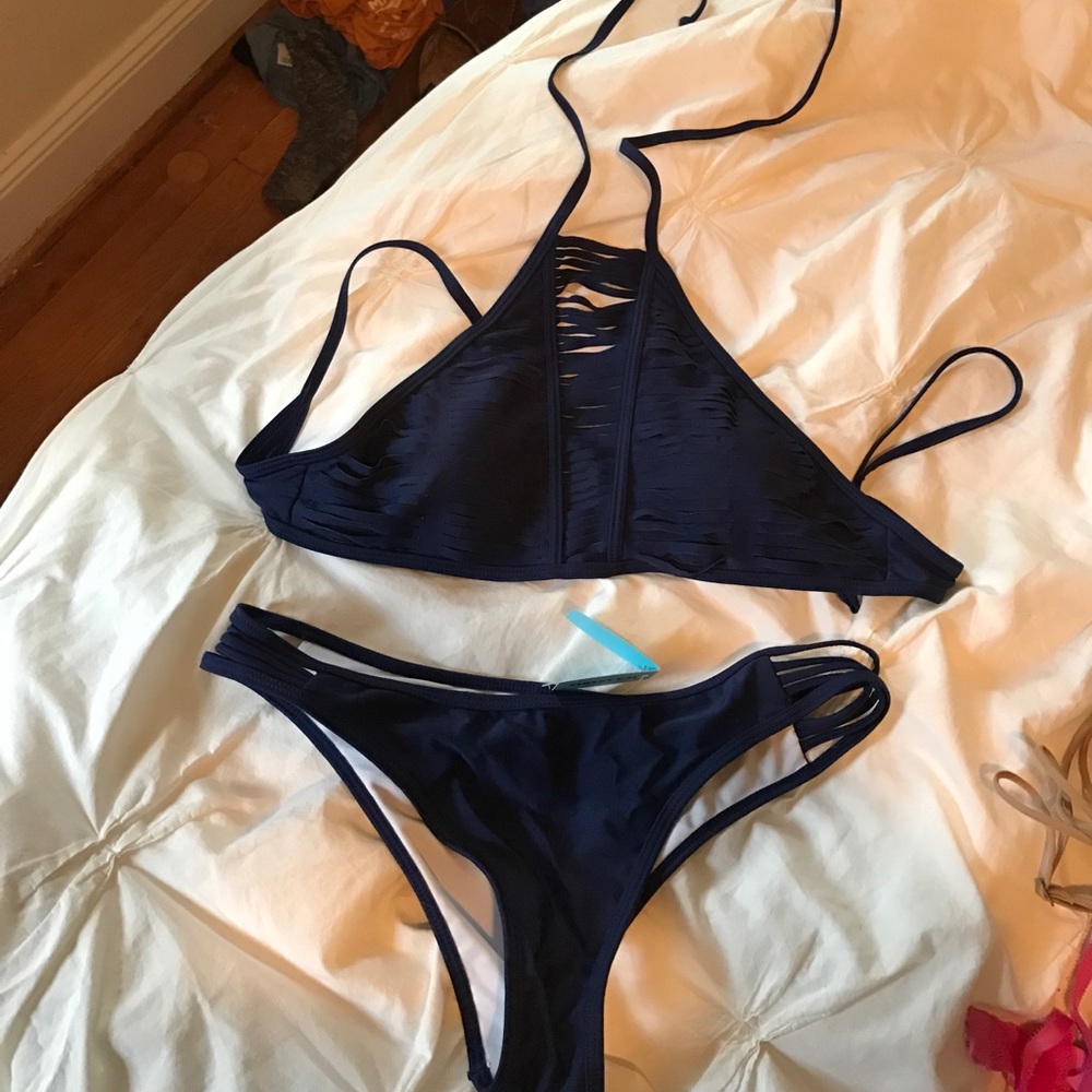 Cupshe navy bathing suit