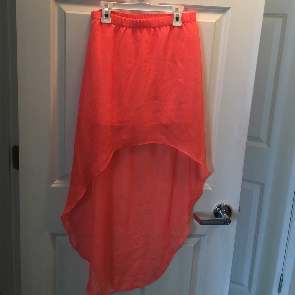 Bright High Low Skirt