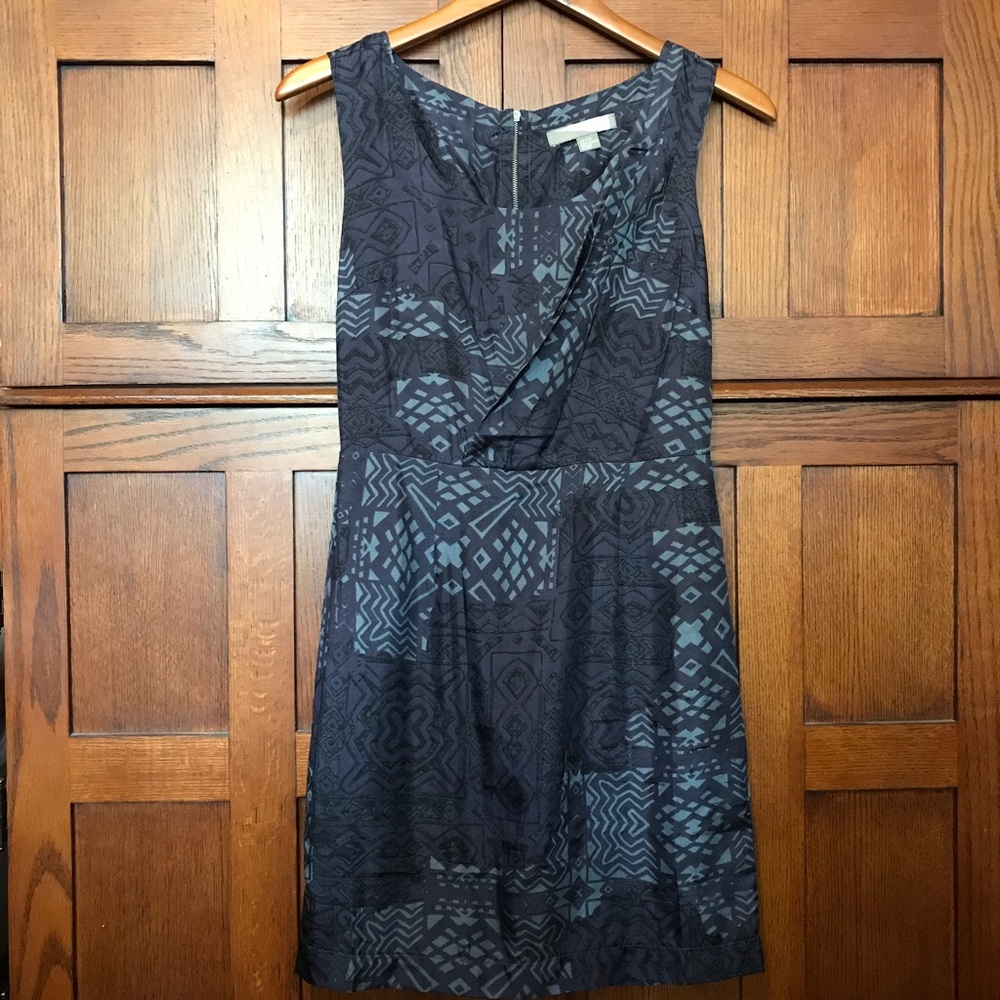 [Forever 21] Aztec geometric print silk mini dress