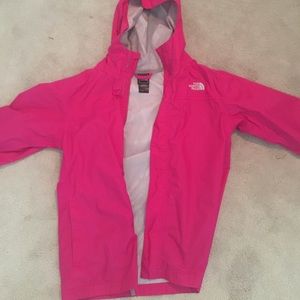 Pink North face Rain jacket