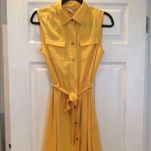 Yellow Banana Republic shirt dress