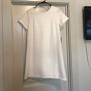 white tshirt shift dress