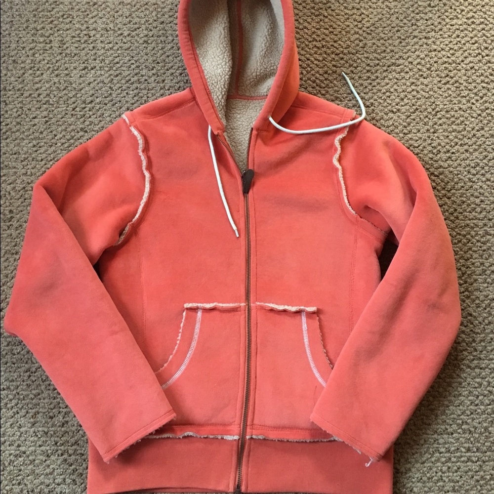 Zipper suede hoodie