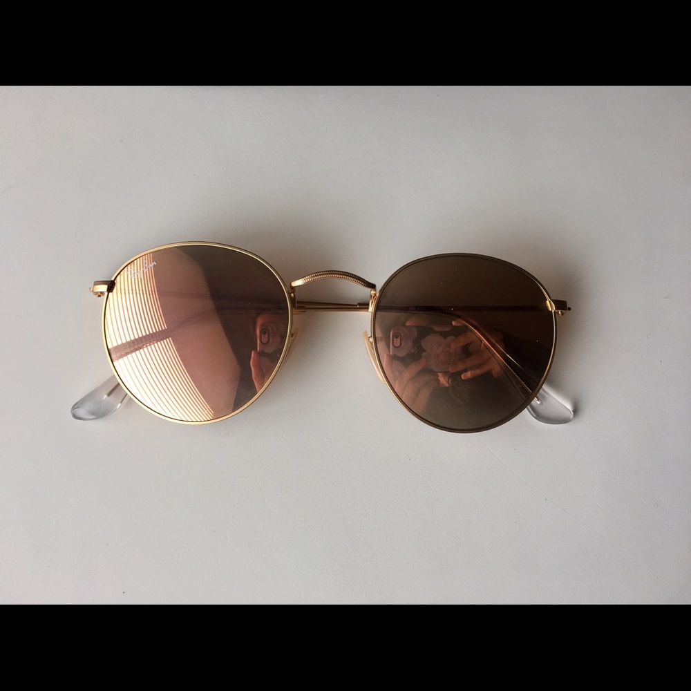 Rose gold ray bans