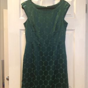 Teal circle print BR shift dress