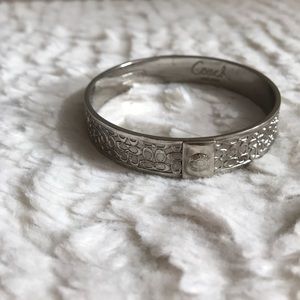 Coach silver bangle bracelet