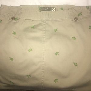 SALE 💰JCrew Khaki 🐢Turtle Monogrammed skirt