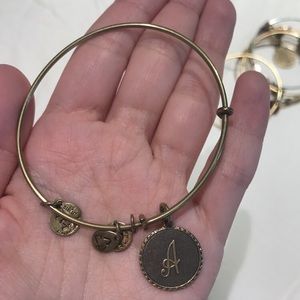 "A" initial Alex and Ani charm bracelet