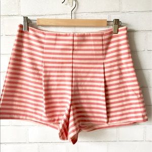 Free People High Waist Ponte Short Pink Stripe M