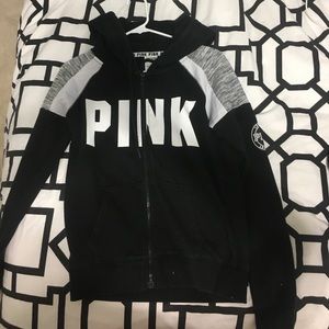 VS pink zip up hoodie small