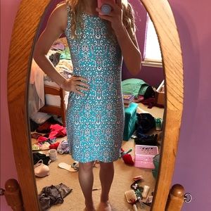 Blue and White Dress