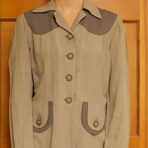 Vintage 1940s blouse jacket military style