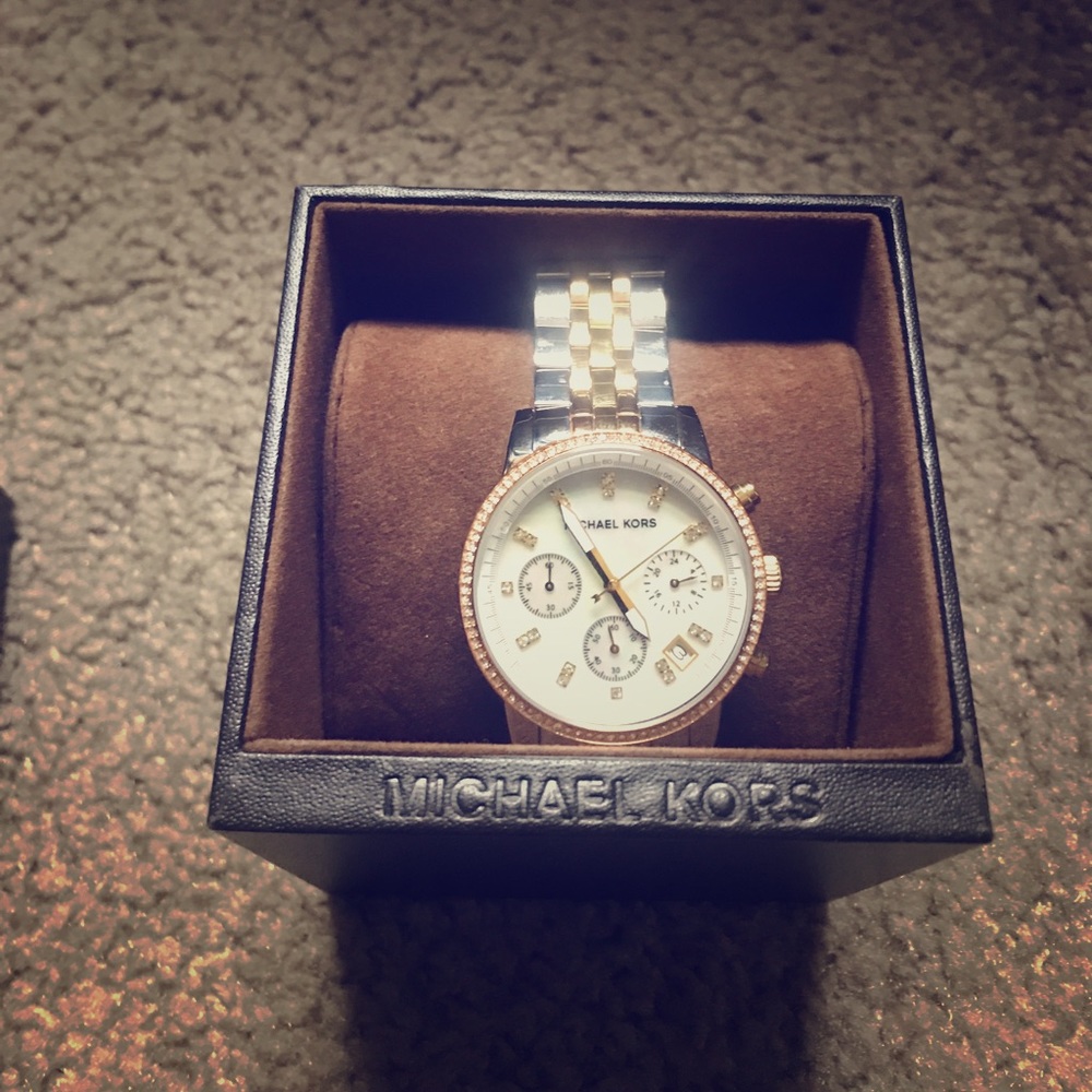Michael Kors Tri-Tone Ritz Watch