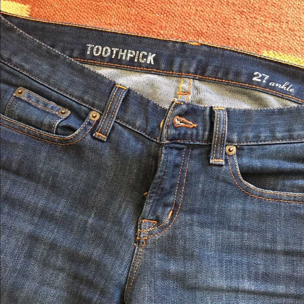 J. Crew Toothpick 27 ankle jeans