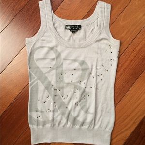 Rock & Republic Merino Wool Crystal Sweater