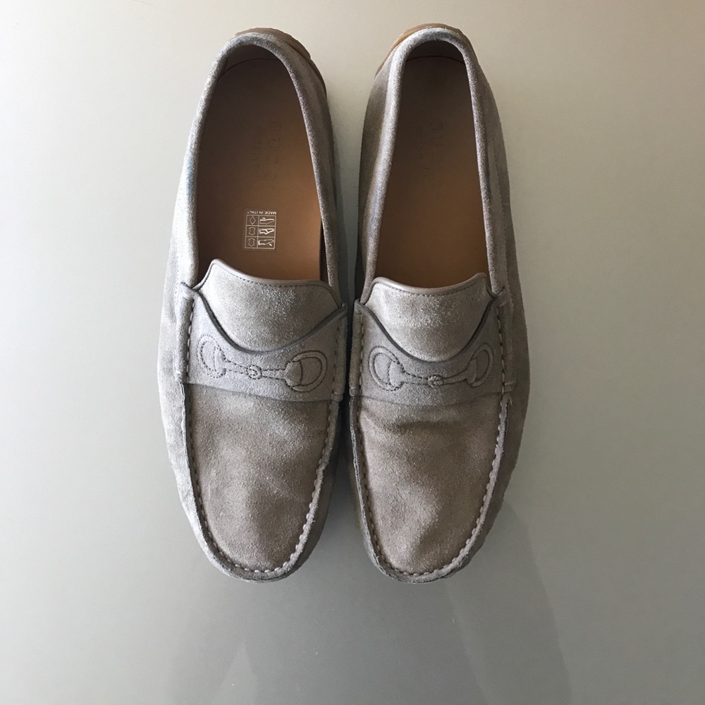 Gucci drivers (loafers). Great beige color.