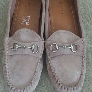 Gucci womens suede loafers