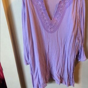 3/4 length sleeve lilac shirt
