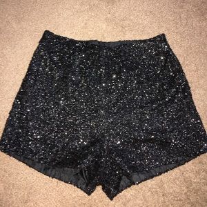 Black sequined sparkly Toni shorts