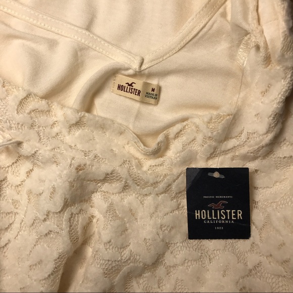 Holister l/s turtleneck floral lace M - Picture 7 of 7