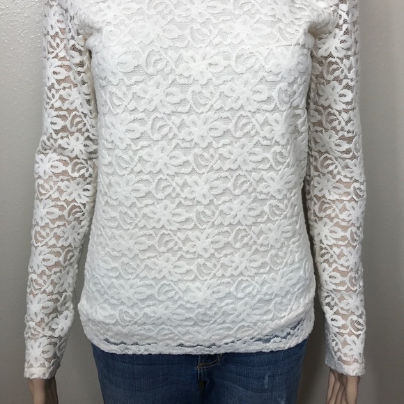 Holister l/s turtleneck floral lace M - Picture 5 of 7