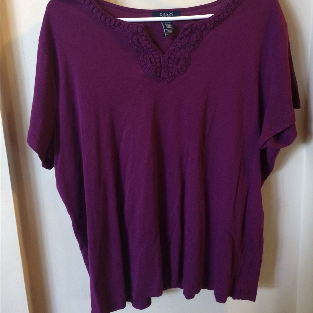 Dark purple short sleeve shirt