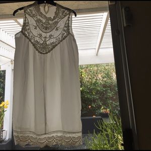 Lace and georgette tunic