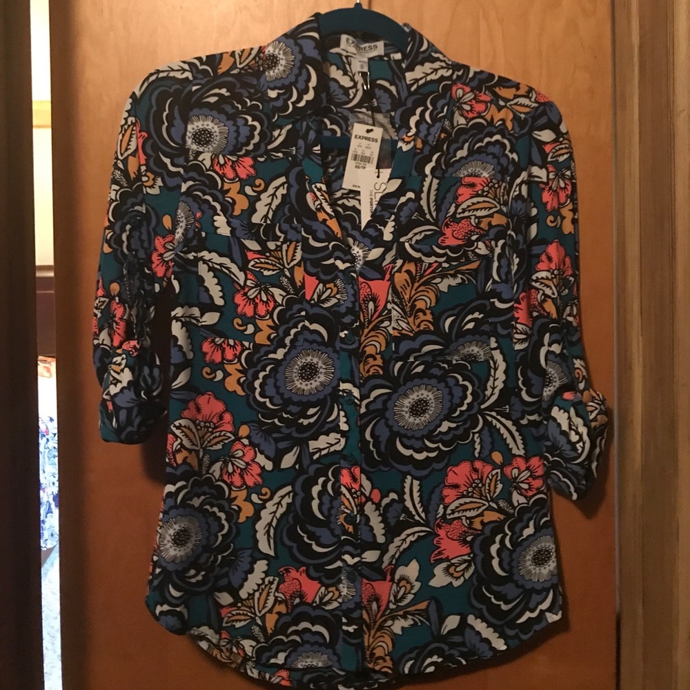 Express portofino button down blouse
